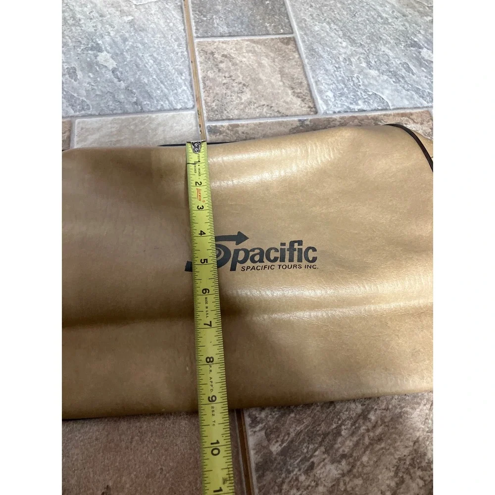 Vintage Spacific Tours Inc Tan Travel Bag Retro Airline Carry On Shoulder Strap